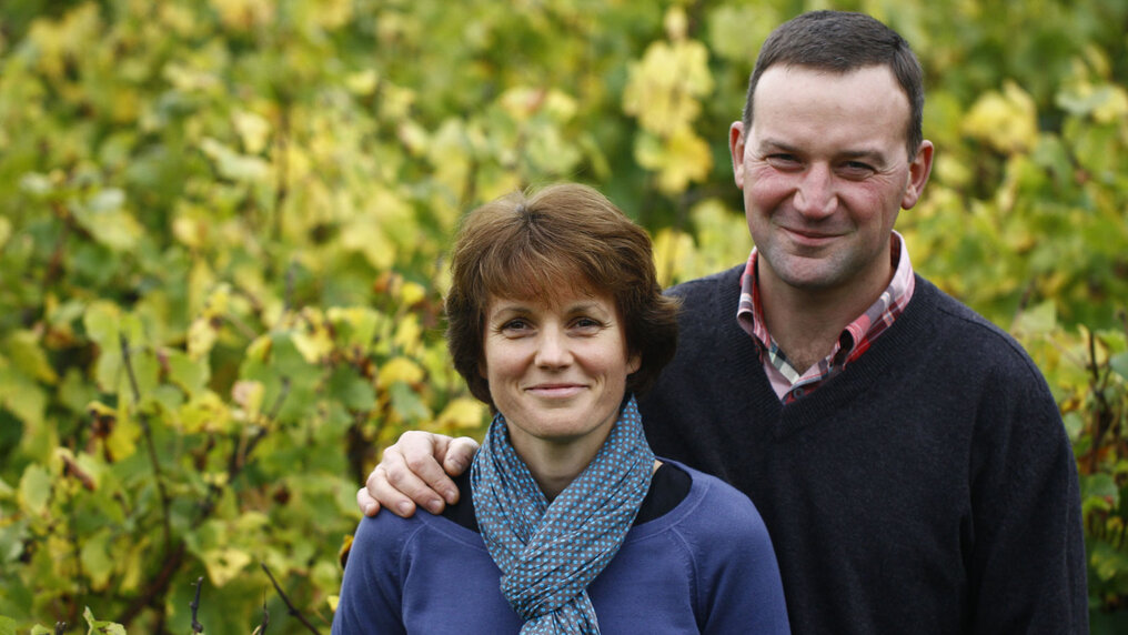 Olivier und Karin Lamy im Weinberg