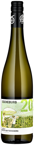 Riesling Escheburg trocken QbA Weinflasche Riesling Escheburg trocken QbA