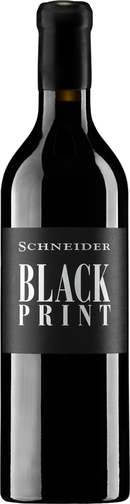 Weinflasche Black Print